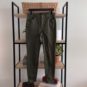 Talbots Mid-Rise Olive Green Ankle Jean Jegging, 6